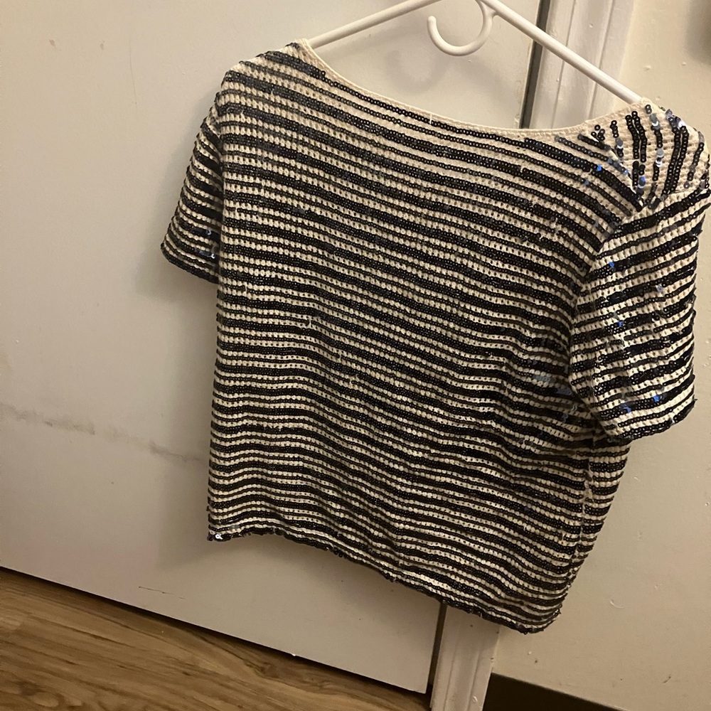 Striped Sequin Top
